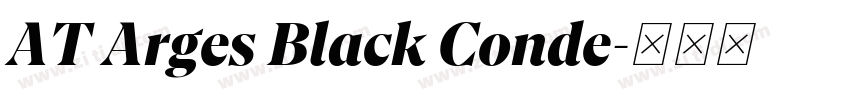AT Arges Black Conde字体转换